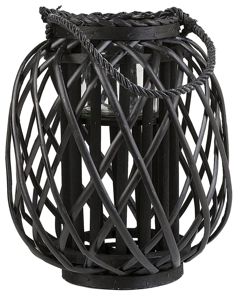 Lantern MAURITIUS Wood Negro | Entrega Rápida