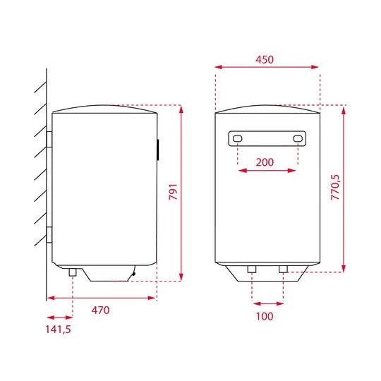 Termoacumulador TEKA EWH 80 VE-D 80L | 80L, 1500W, Classe B