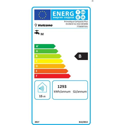Termoacumulador Vulcano PrimeAqua Compacto Plus ES 100 8 VU H1X DEWRB | 74L