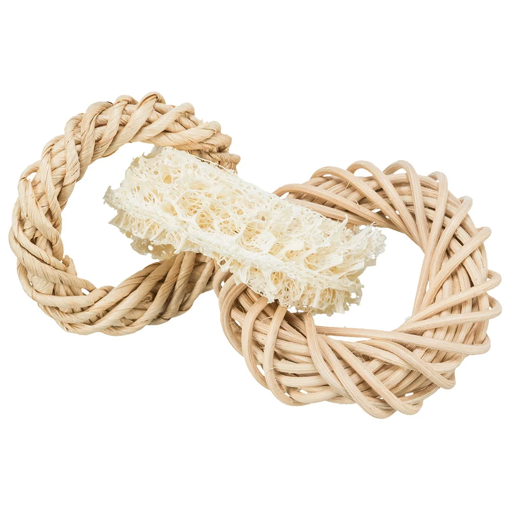 Argola em luffa e fibras de milho para roedores - Trixie com Caneta de Ouro Falsa