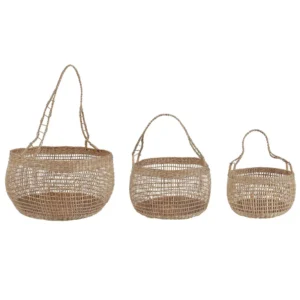 Set 3 Seagrass Baskets Puro ARAPAIMA para Bebês e Crianças