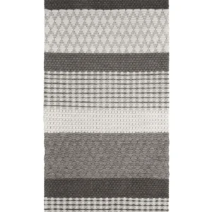 Wool Area Rug 80 x 150 cm Grey AKKAYA