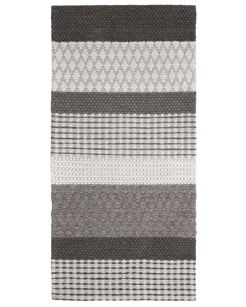 Wool Area Rug 80 x 150 cm Grey AKKAYA