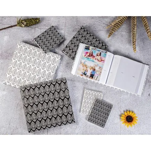 Artesanal Personalizável Álbum de Fotografias Hama 00002224 La Fleur 24 Folhas 10x15cm - Preto