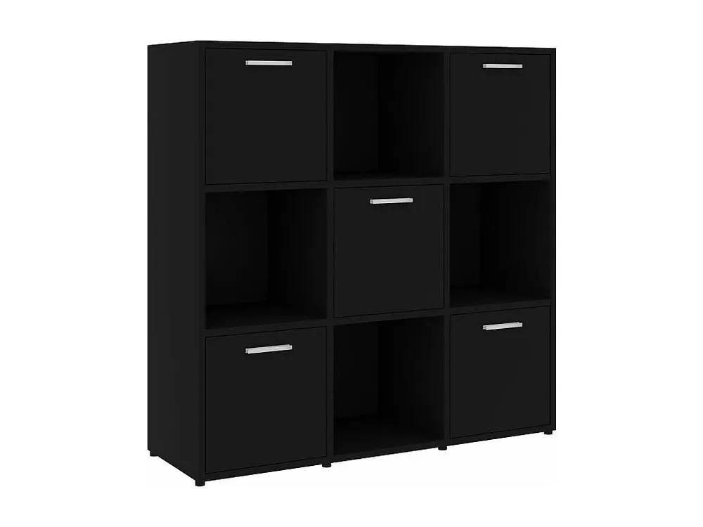 Estante 90x30x90 cm contraplacado preto da Coleção Vintage