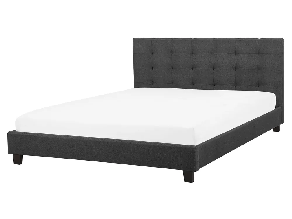Fronha de Linho Fabric EU King Size Bed Grey LA ROCHELLE