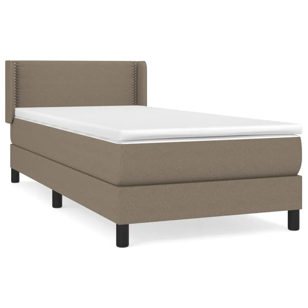 Cama com molasemcolchão 90x190 cm tecido castanho-acinzentado compatible Travesseiro 50x70
