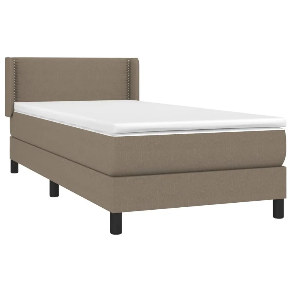 Cama com molasemcolchão 90x190 cm tecido castanho-acinzentado compatible Travesseiro 50x70