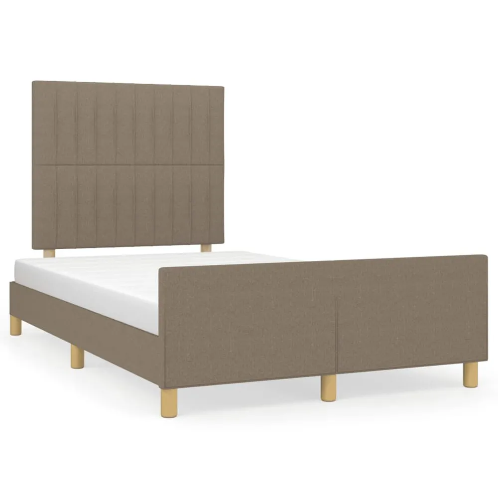 Estrutura cama sem colchão 120x200 cm tecido cinza-acastanhado para Crianças