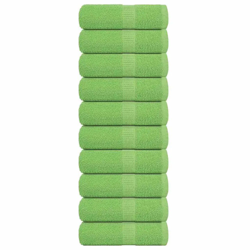 Toalha Felpuda Toalhas mãos 10 pcs 30x30cm 360 g/m2 100% algodão verde maç
