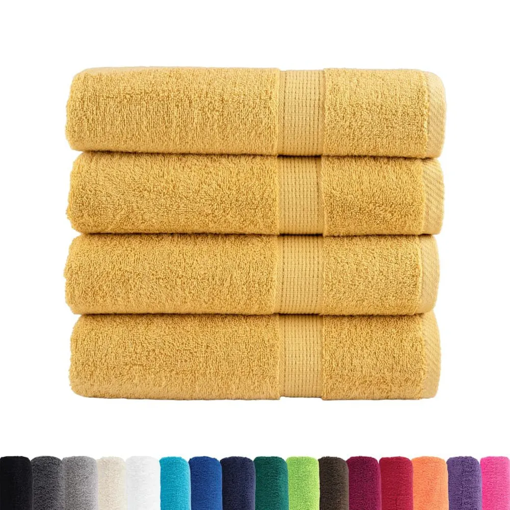 Toalhas de banho diferenciado SOLUND 4pcs 100x150cm 600gsm dourado para Família