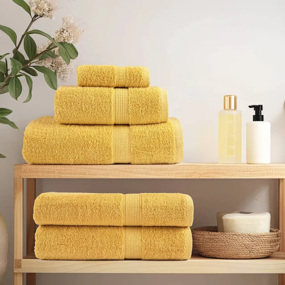 Toalhas de banho diferenciado SOLUND 4pcs 100x150cm 600gsm dourado para Família