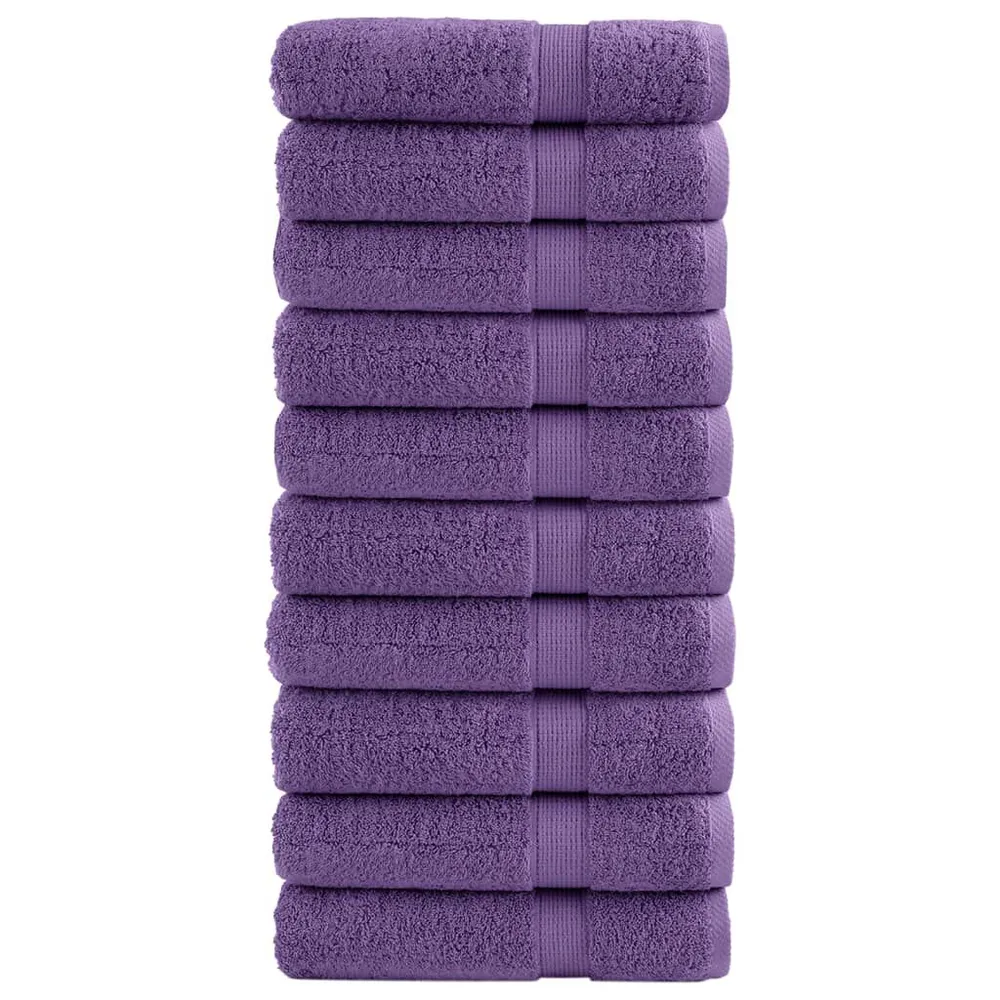 Toalhas de banho exclusivo SOLUND 10 pcs 70x140 cm 600 gsm roxo em Algodão Orgânico