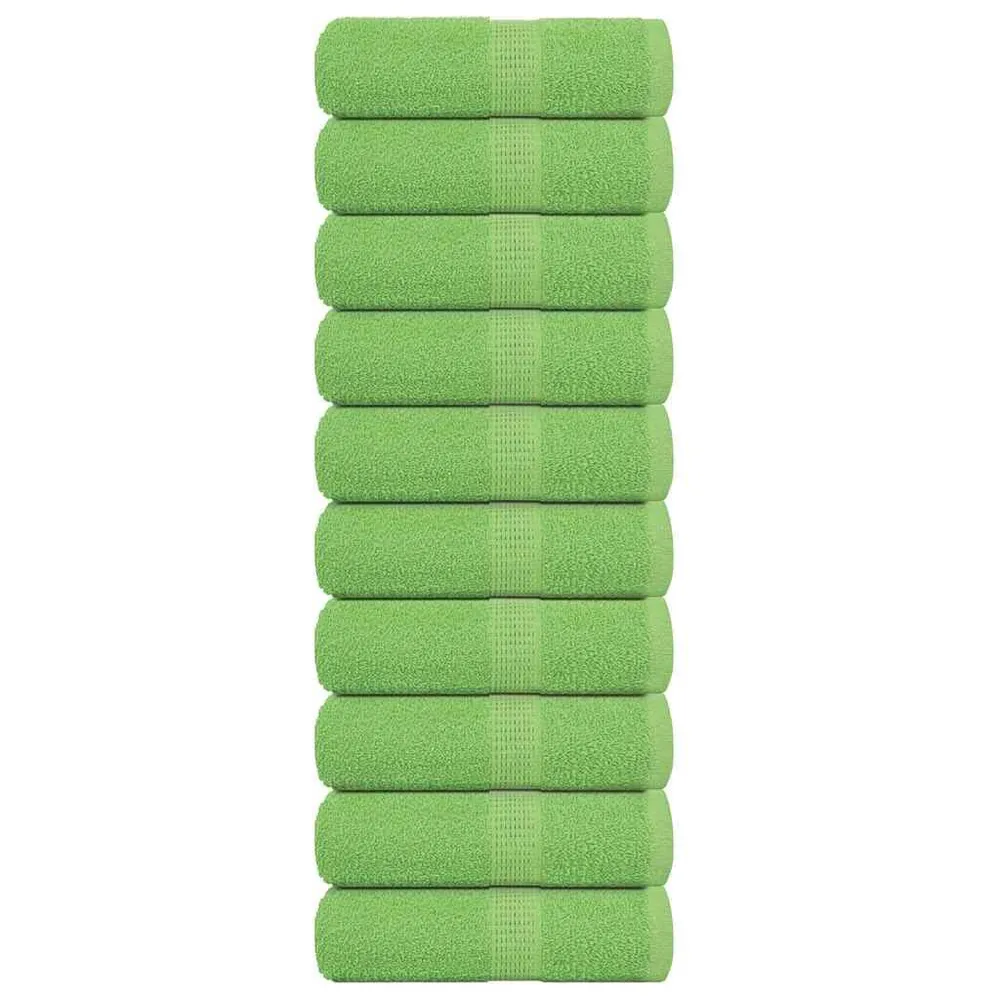 Toalhas de bidé 10pcs 30x50cm 360 gsm 100% algodão verde maç - Toalha de Banho de Alta Qualidade
