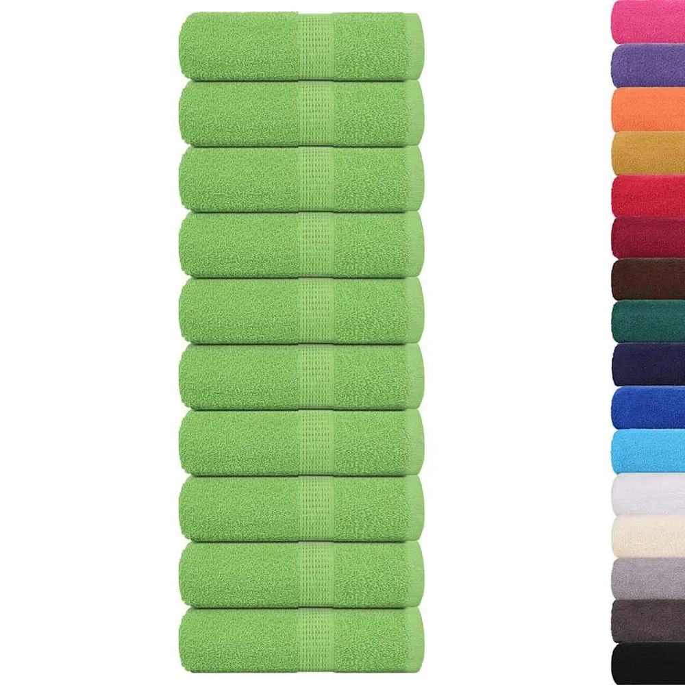 Toalhas de bidé 10pcs 30x50cm 360 gsm 100% algodão verde maç - Toalha de Banho de Alta Qualidade