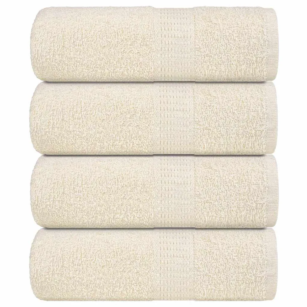 Toalhas de bidé 4 pcs 30x50 cm 360 gsm 100% algodão creme - Toalha de Banho de Alta Qualidade