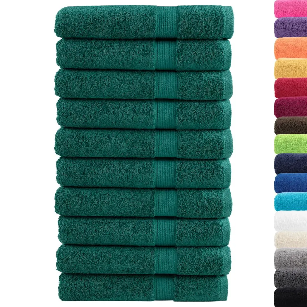 Toalhas premium SOLUND 10 pcs 100x200 cm 600 gsm verde