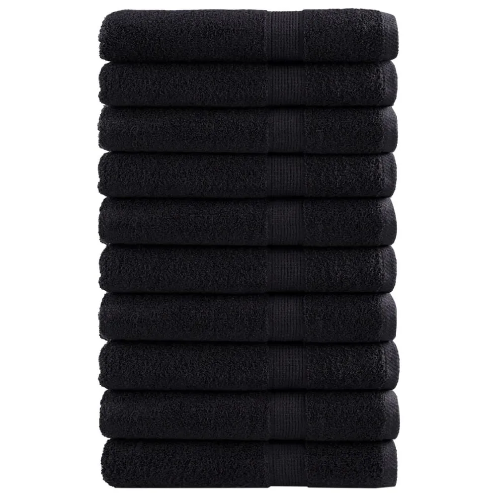 Toalhas privilegiado SOLUND 10 pcs 100x200 cm 600 gsm preto