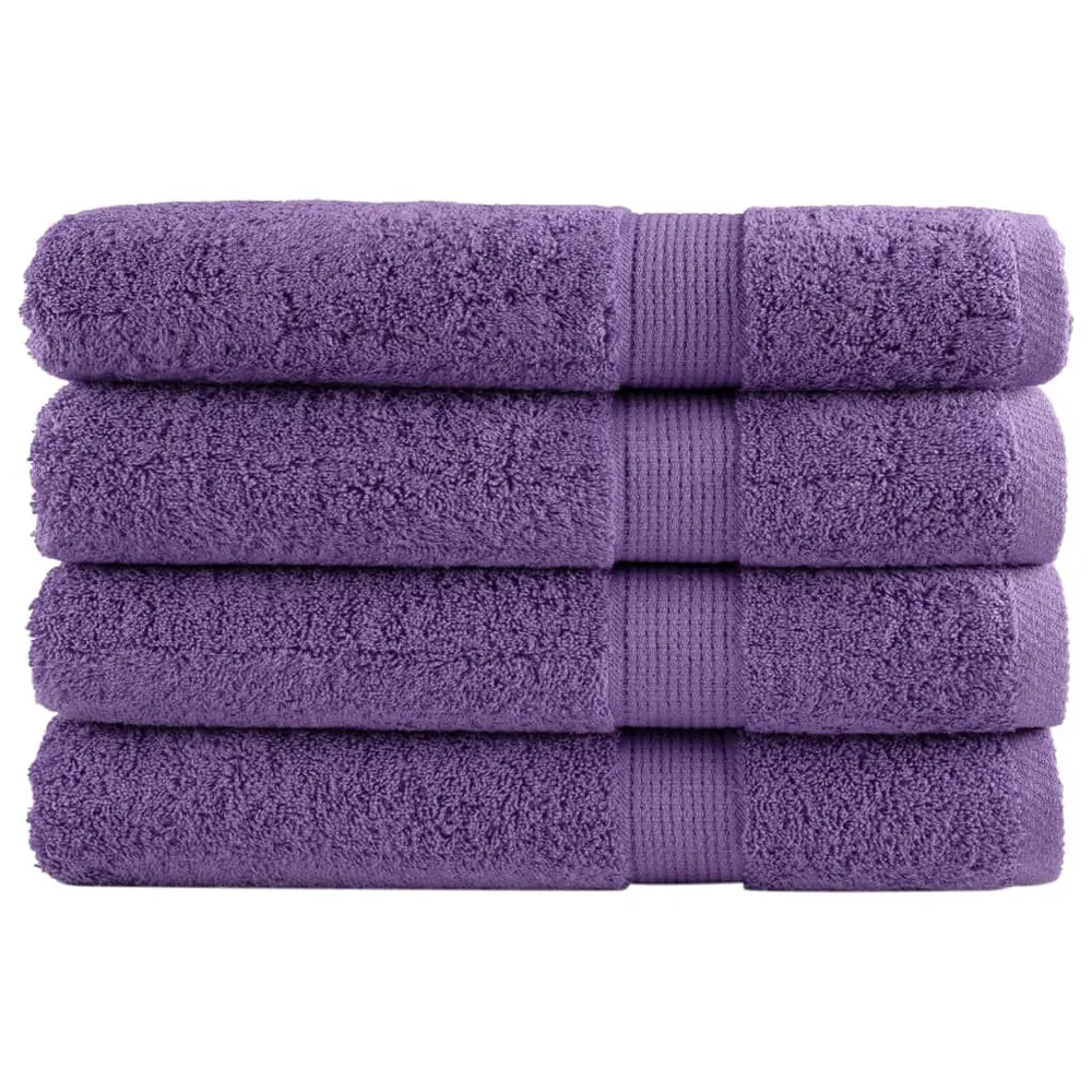 Toalhas privilegiado SOLUND 4 pcs 100x200 cm 600 gsm roxo