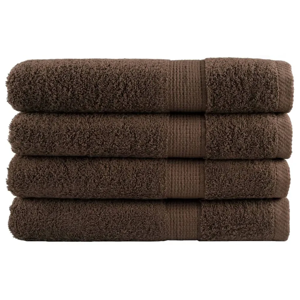 Toalhas de sauna diferenciado SOLUND 4pcs 80x200cm 600 gsm castanho