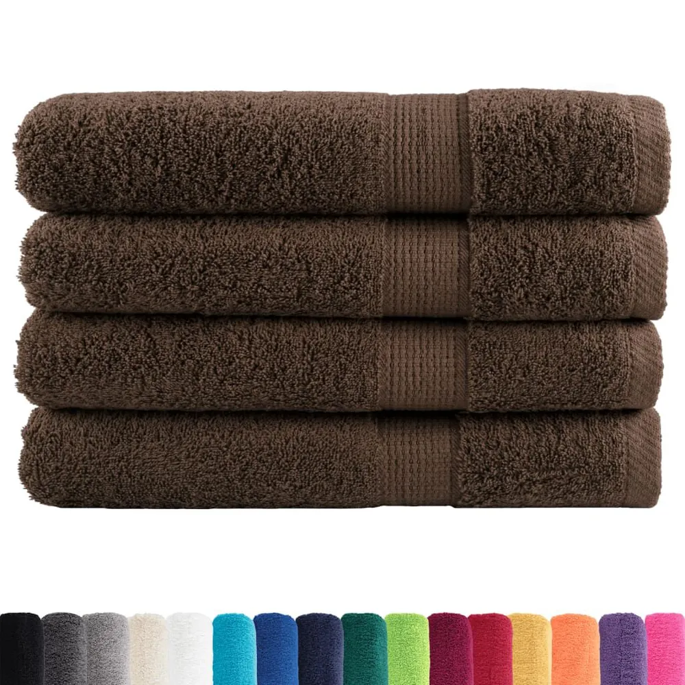 Toalhas de sauna diferenciado SOLUND 4pcs 80x200cm 600 gsm castanho