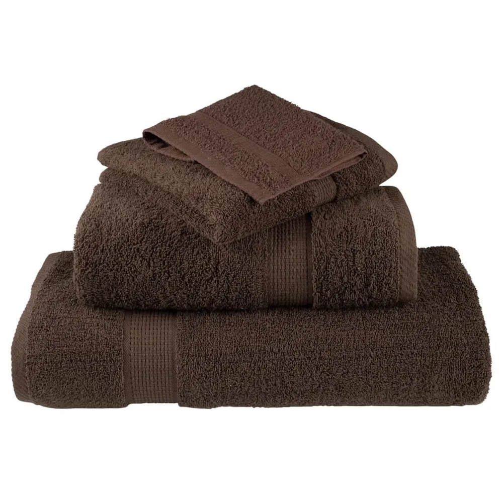 Toalhas de sauna diferenciado SOLUND 4pcs 80x200cm 600 gsm castanho