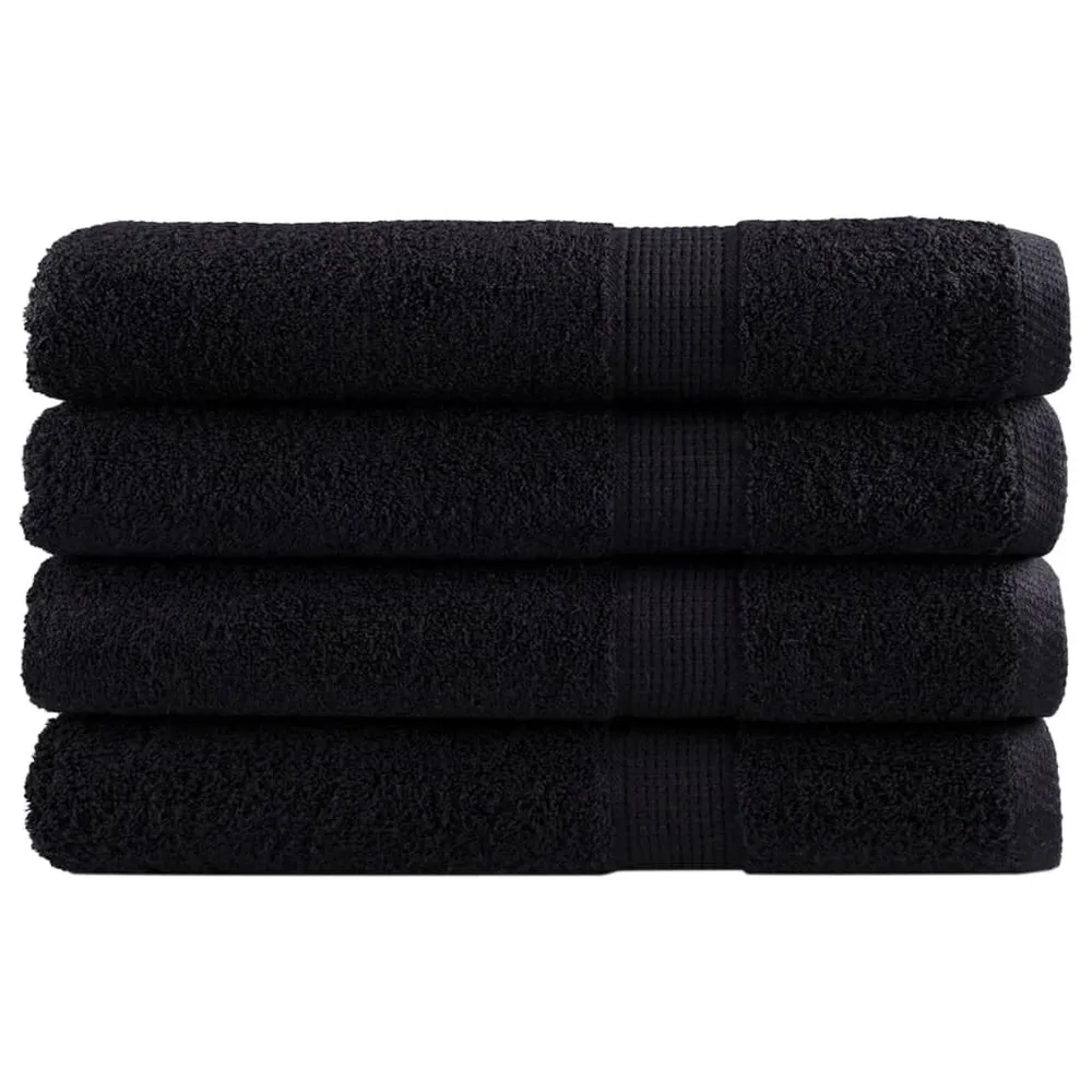 Toalhas de sauna exclusivo SOLUND 4 pcs 80x200 cm 600 gsm preto