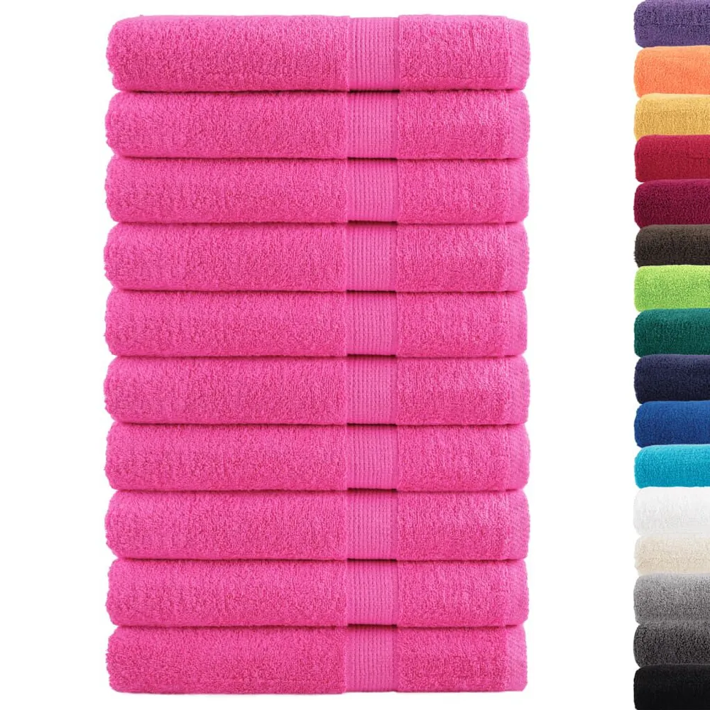 Toalhas de sauna top SOLUND 10 pcs 80x200 cm 600 gsm rosa para Spa e Piscina