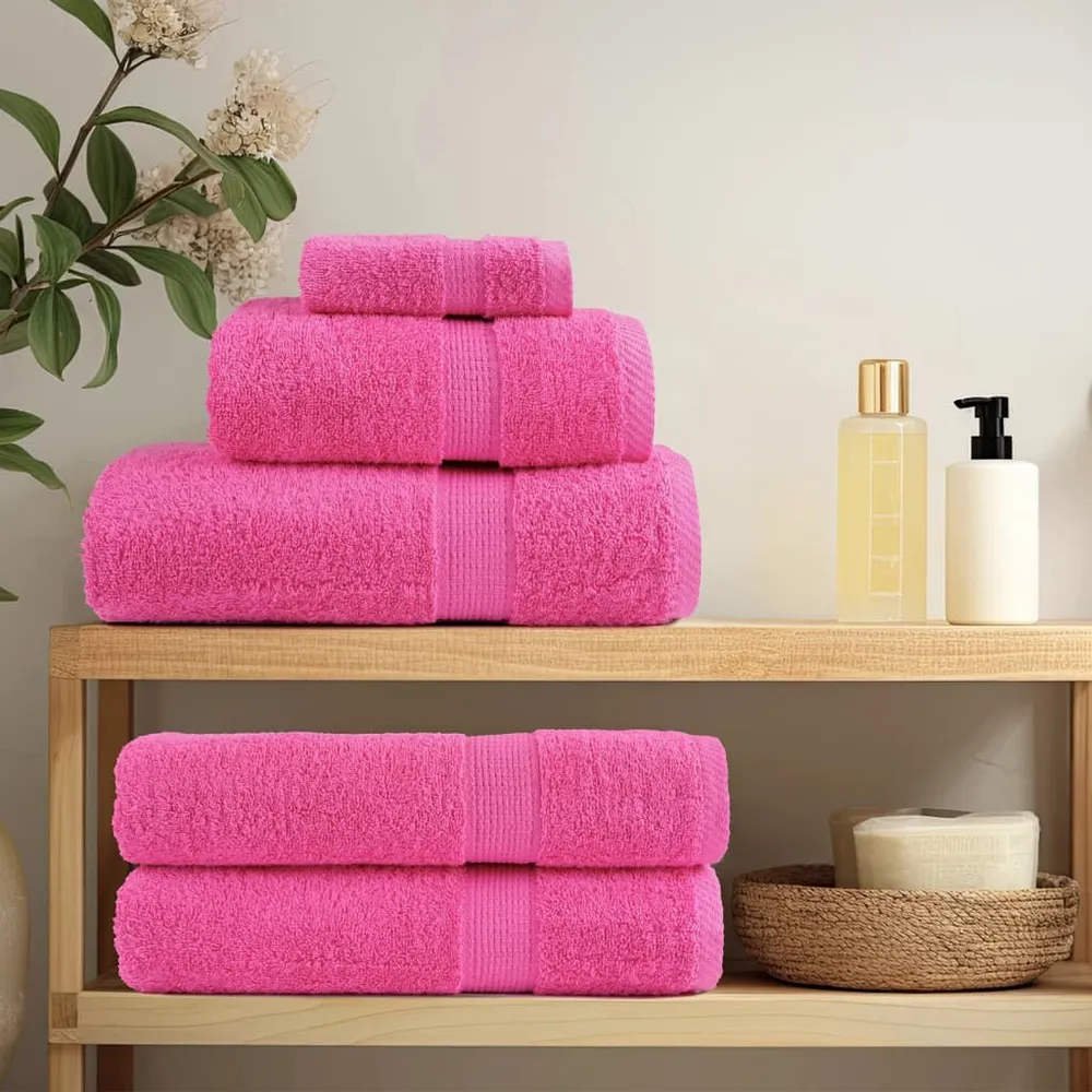 Toalhas de sauna top SOLUND 10 pcs 80x200 cm 600 gsm rosa para Spa e Piscina