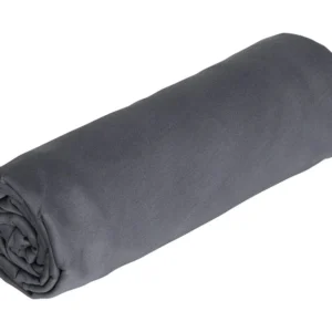 Resguardo colchão percal algodão 80 fios/cm², 200x200cm, rebordo 30cm cinza AGAMI PALACIO