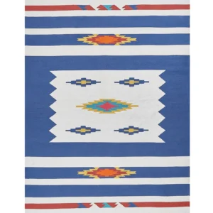 Cotton Kilim Area Rug 140 x 200 cm Multicolour VARSER