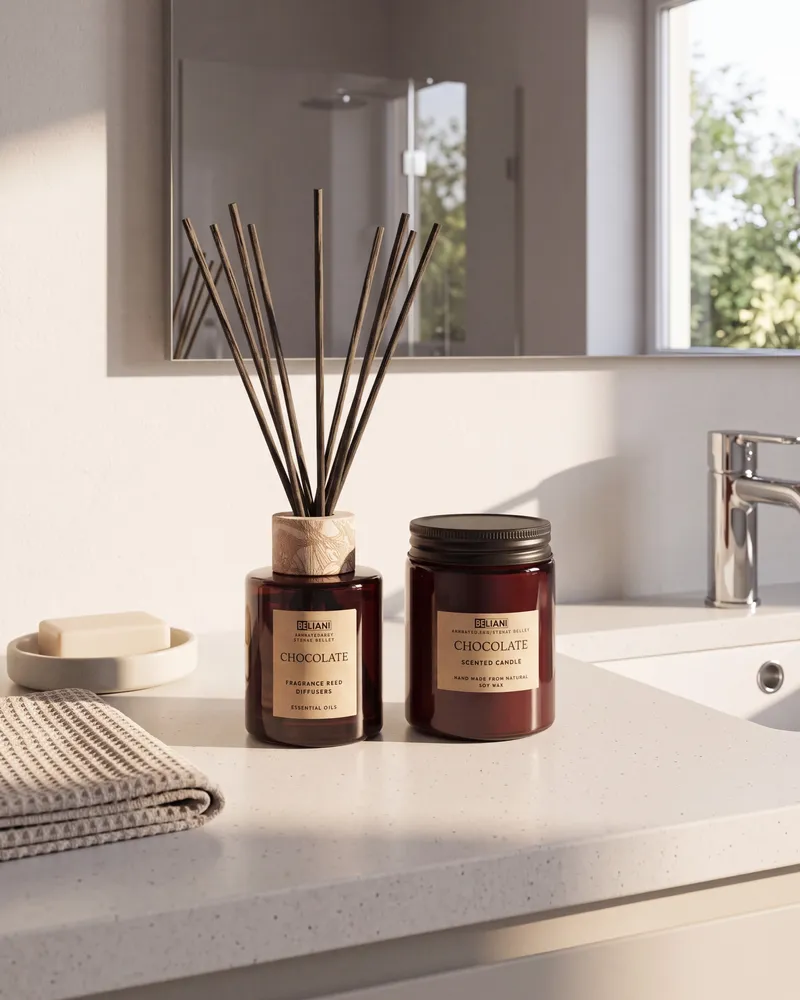 Scented Candle Fragrance Reed Diffuser DARK ELEGANCE Soy Wax Sweet Notes