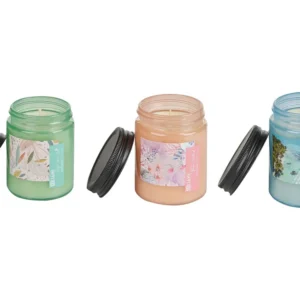 Set 3 Scented Candles FRUITY BLOOM Soy Wax Recente Notes Floral Notes