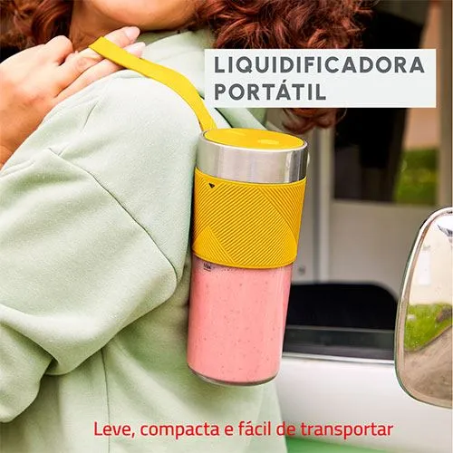 Forno Elétrico de Bancada Liquidificadora Portátil Moulinex LM1C0210 | 300ml - Amarelo