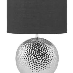 Candeeiro de mesa em cerâmica prateada e preto 51 cm NASVA