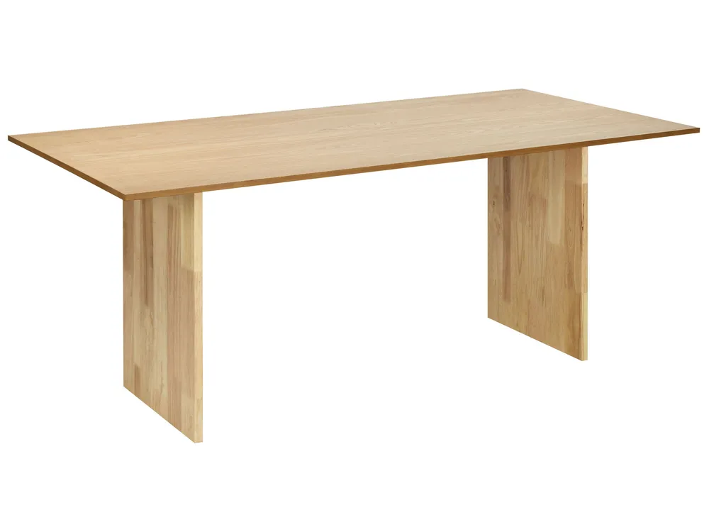 Mesa de jantar castanha clara 180 x 90 cm MOORA para Festas de Aniversário
