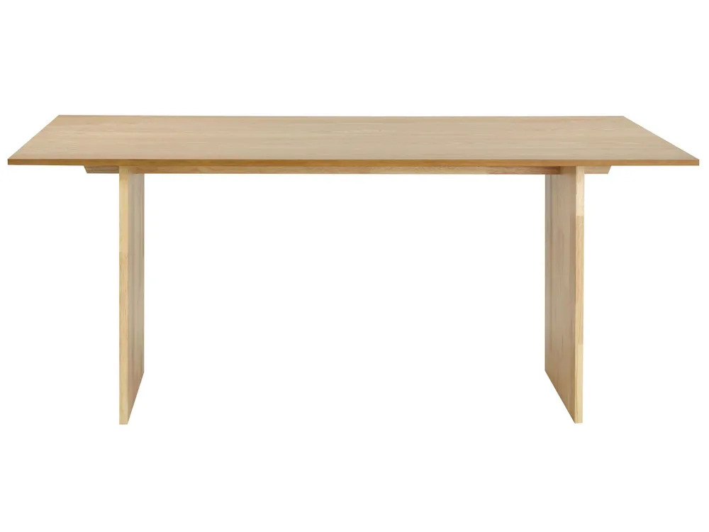 Mesa de jantar castanha clara 180 x 90 cm MOORA para Festas de Aniversário