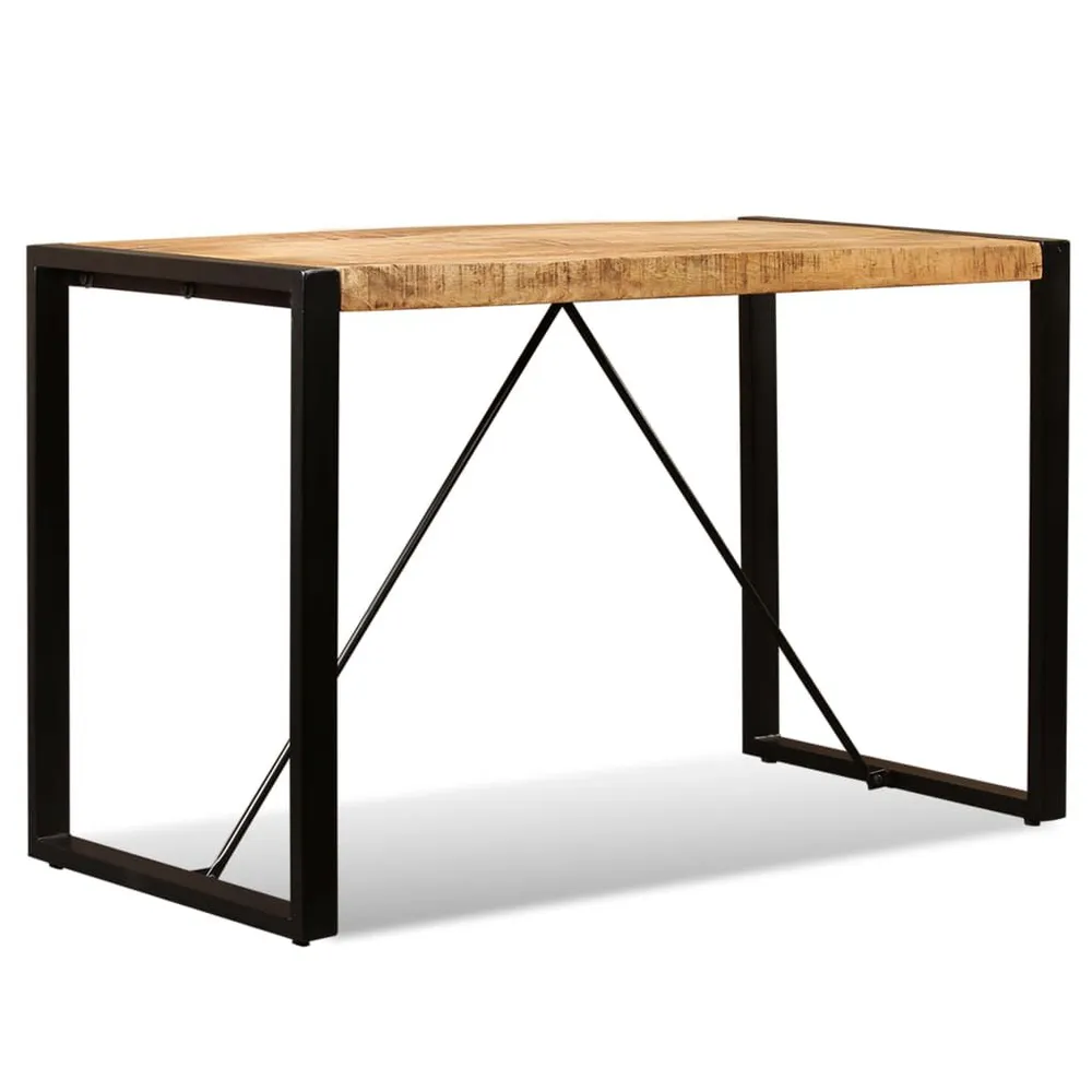 Mesa de jantar madeira de mangueira maciç áspera 120 cm