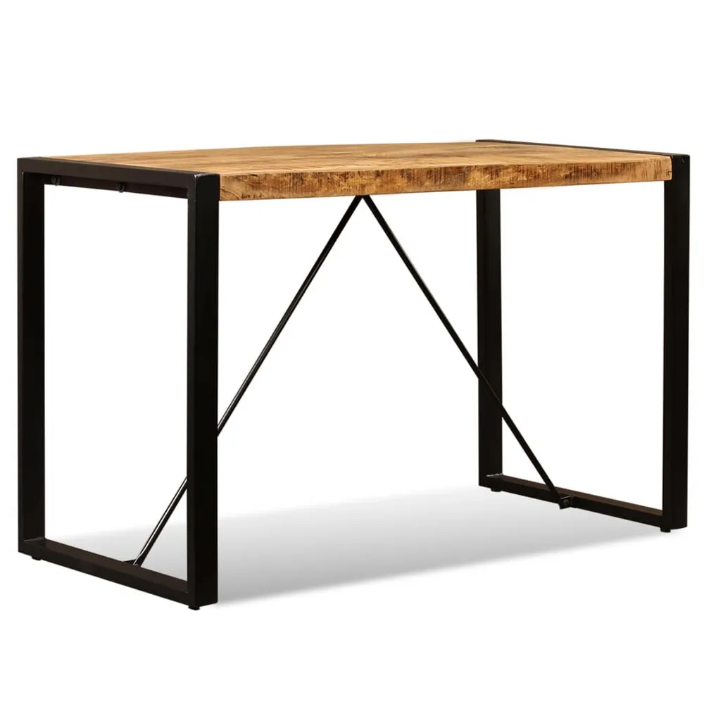 Mesa de jantar madeira de mangueira maciç áspera 120 cm