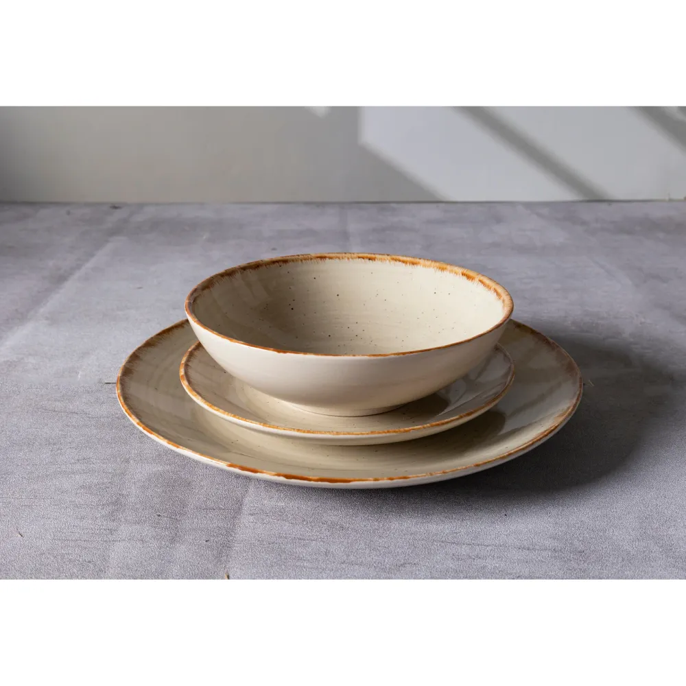 Prato Sopa Grés Redondo 18cm Moura