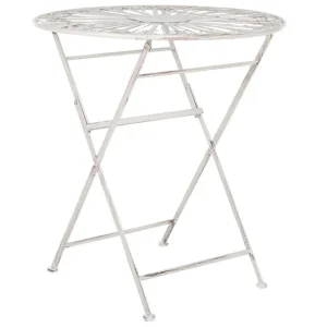 Round Table Folding Table Coffee Table Iron Marfim SCAFA