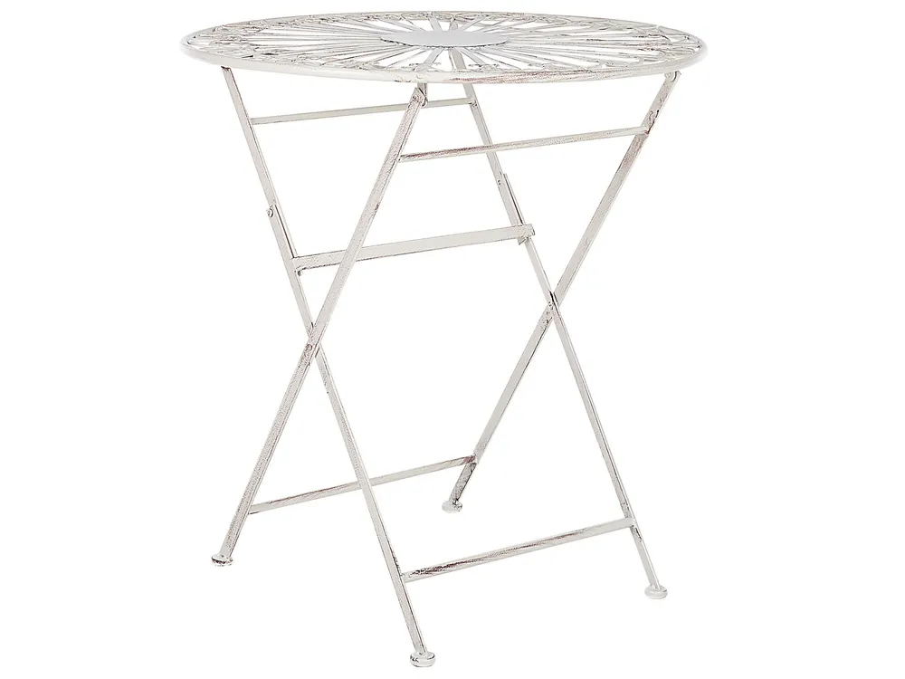 Round Table Folding Table Coffee Table Iron Marfim SCAFA