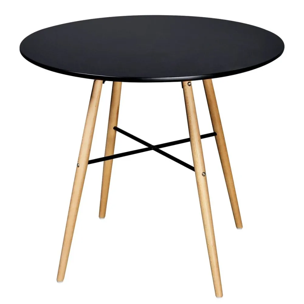 Taç para Vinho Mesa de jantar redonda MDF preto