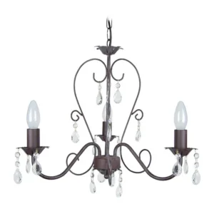Lustre TOSEL PAMPILLES C lâmpada decorativa braço claro D52 x H67 cm