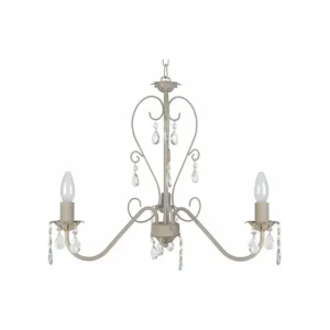Lustre TOSEL PAMPILLES vidro braço claro D55 x H90 cm