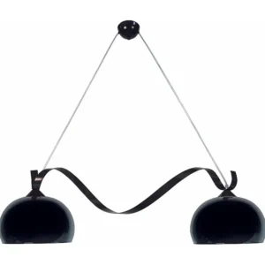 Lustre TOSEL VENISE vidro bar preto D45 x H21 cm