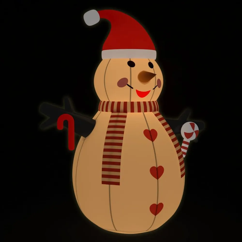 Boneco de neve insuflável com luzes LED 250 cm vidaXL