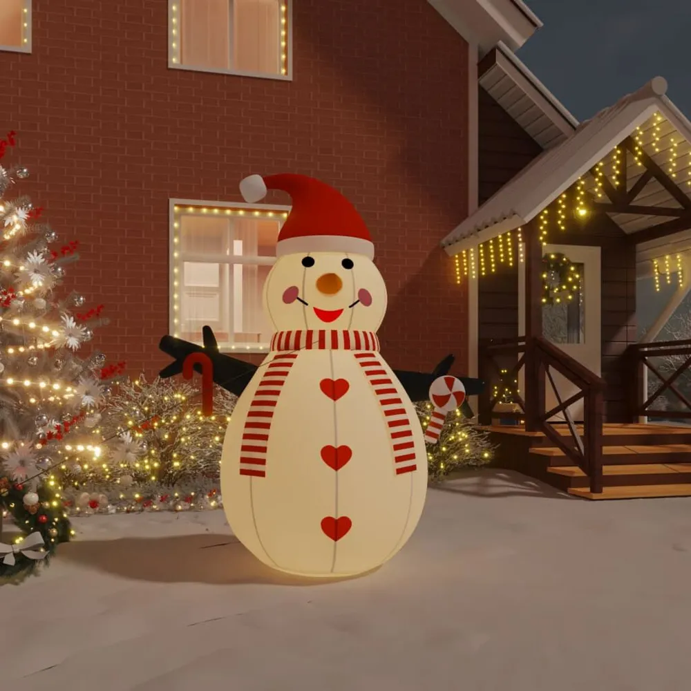 Boneco de neve insuflável com luzes LED 250 cm vidaXL