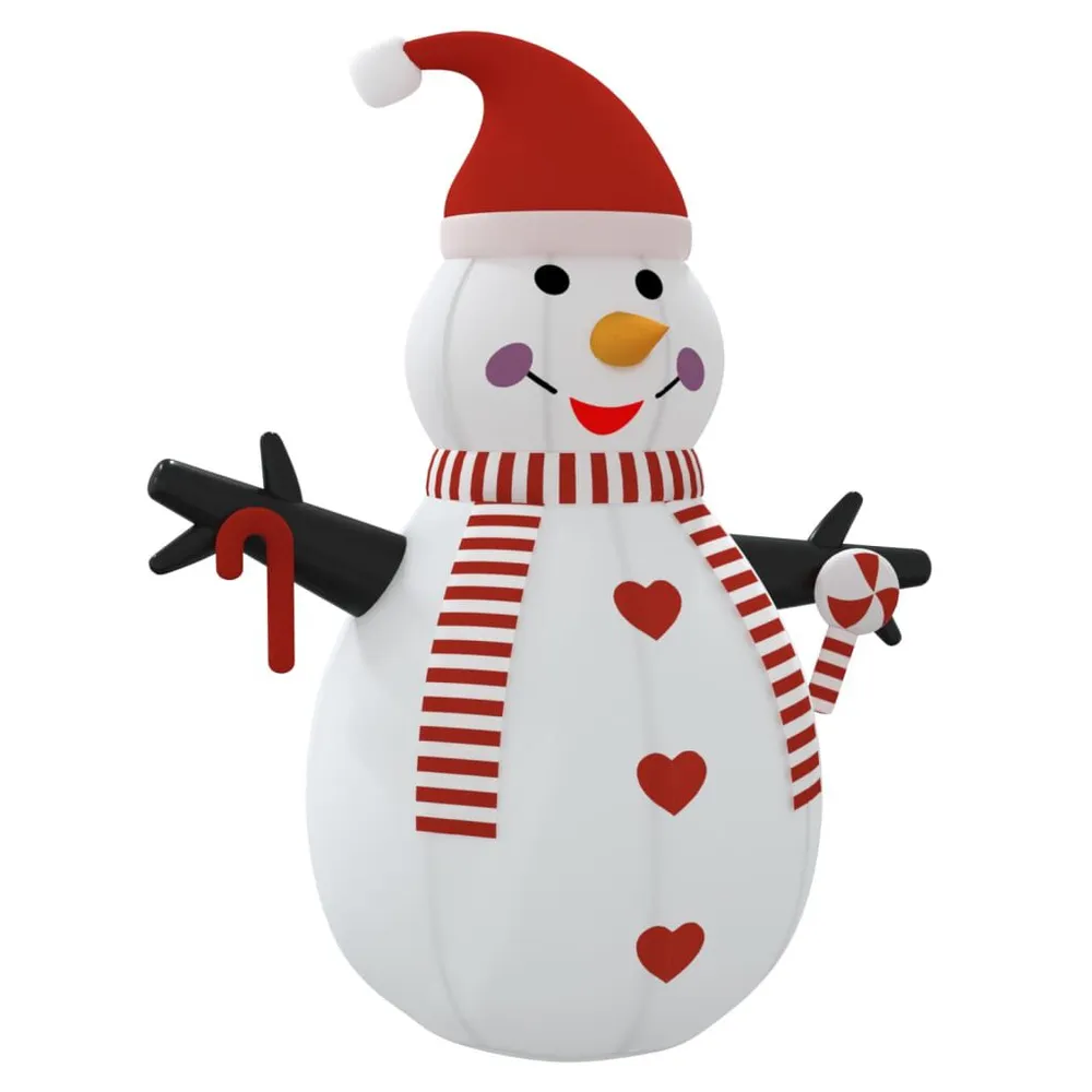 Boneco de neve insuflável com luzes LED 250 cm vidaXL