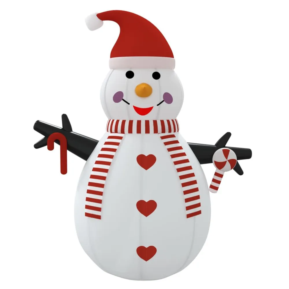 Boneco de neve insuflável com luzes LED 250 cm vidaXL